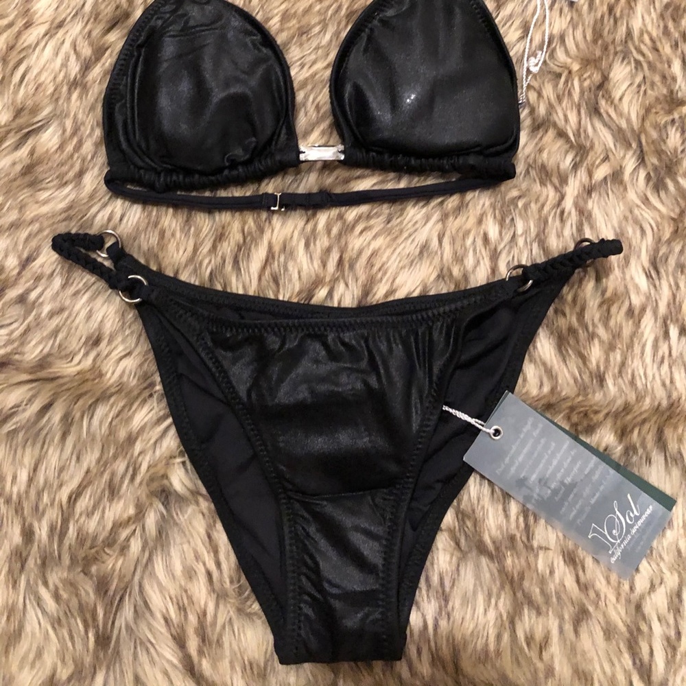 1 Sol Bikini Black with Swarovski Crystal